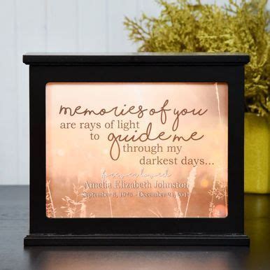 Your Memories Guide Me Light Box | Personalized sympathy gifts