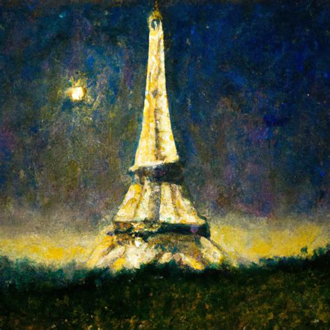 Eiffel Tower At Night Paris 1880 By Claude Monet Openart