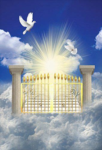 Gift from heaven thy word we are family life happens jesus loves you being in the world son of god heavenly father bible quotes. OFILA Heaven Gate Backdrop 5x7ft Doves Holy Spirit Peace ...