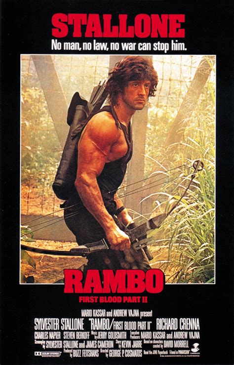 Rambo First Blood Part Ii 1985 Sylvester Stallone Movie Etsy