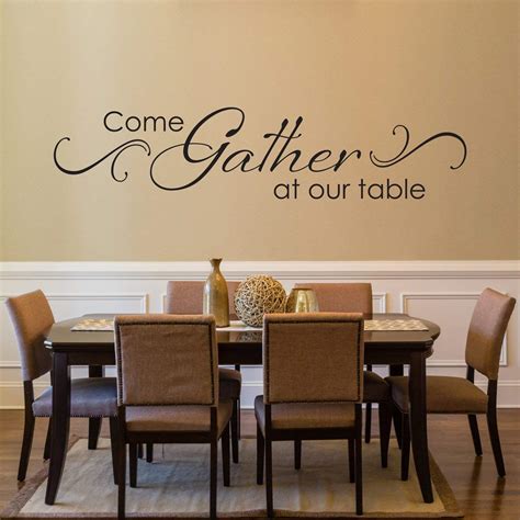 Come Gather At Our Table Decal With Scroll Design Dining