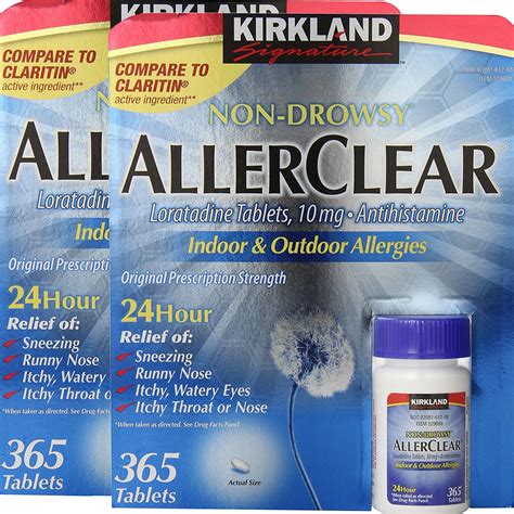 Buy Kirkland Signature Non Drowsy Allerclear Loratadine Tablets