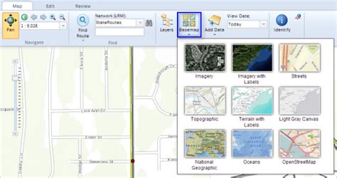 Changing The Basemap—arcgis Roads And Highways Server Documentation