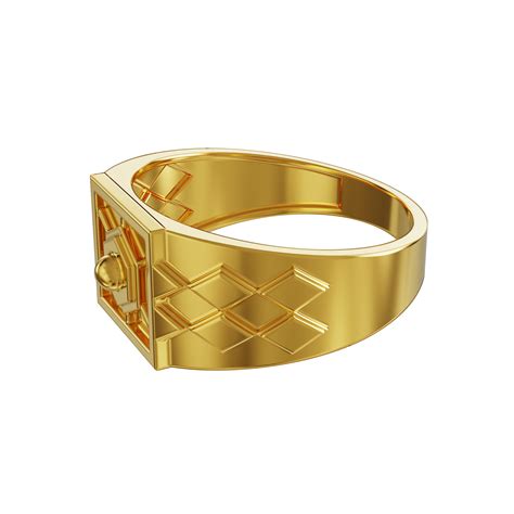 Plain Hexagon Design Gold Ring 01 02 Spe Goldchennai