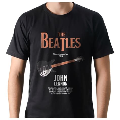 Camiseta Camisa Rock Beatles John Lennon Rickenbacker Shopee Brasil