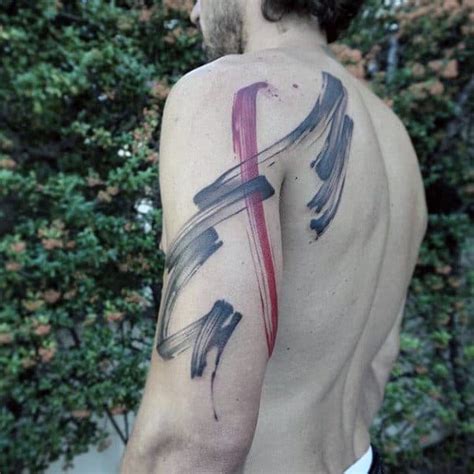 100 Brush Stroke Tattoo Designs For Men Painted Ideas
