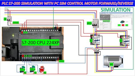 How To Wiring Plc S7 200 Simulation Control Motor Forward And Reverse