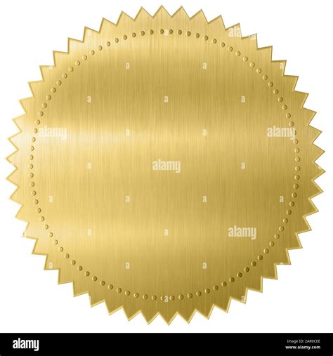 Gold Foil Diploma Or Certificate Seal Isolated On White Stock Photo Alamy