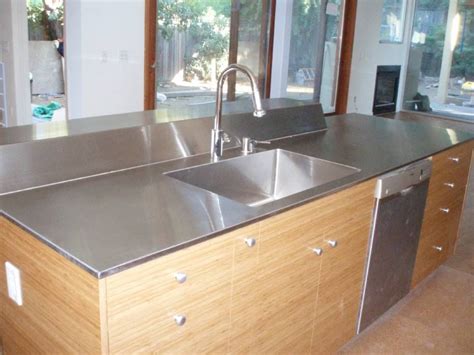 304 stainless, 24 gauge #4 polish finish with regular cut edging. Stainless steel sink and counter top. | Countertops ...