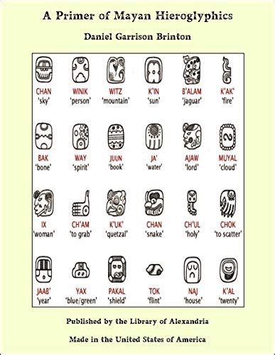 A Primer Of Mayan Hieroglyphics Kindle Edition By Brinton Daniel