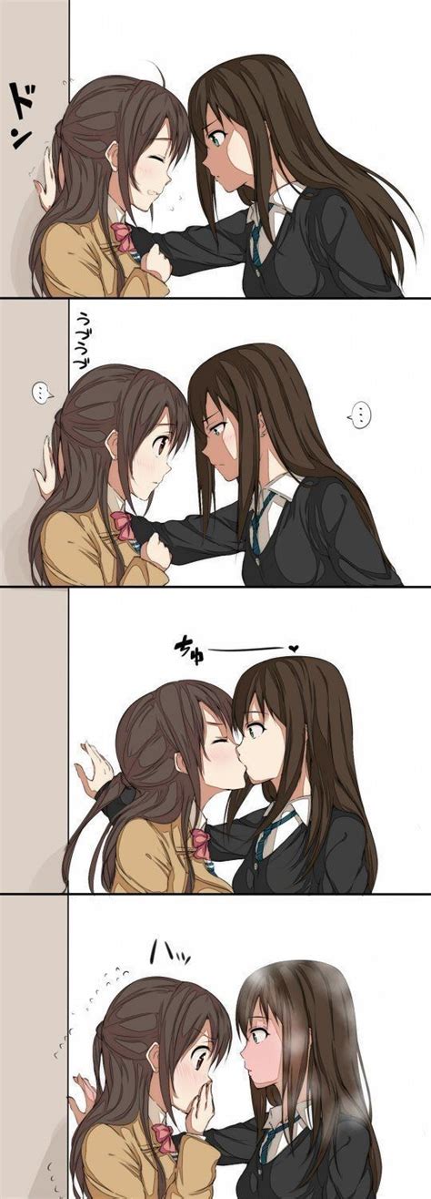 Yuri Manga L Dk Manga Anime Girlxgirl Anime Kiss Kawaii Anime Dark Anime Lesbian Art Cute