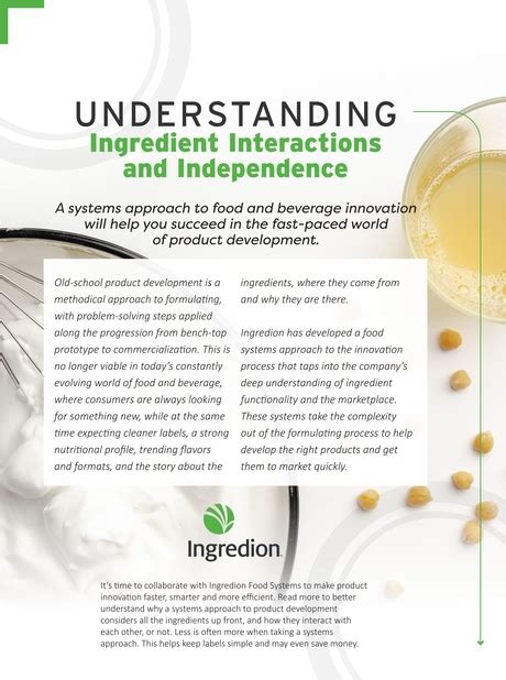 Ingredion Understanding Ingredient Interactions