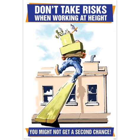 • personal injury or death from falling • personal injury or death from being struck by an object dropped from height • electrocution and arc flash from coming into contact with overhead power lines. Don‚Äö√Ñ√¥t take risks when working at height 510x760mm ...
