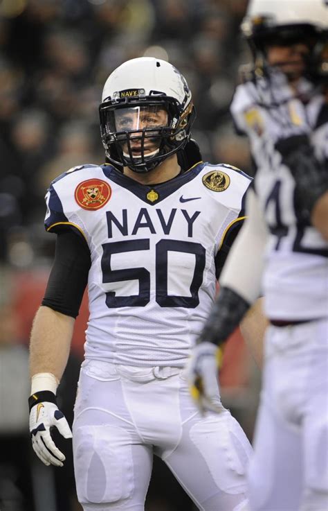 Us Navy Midshipman Brye French A Linebacker With The Us Naval