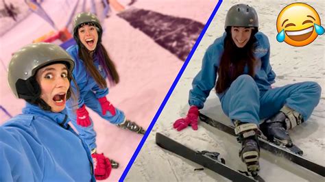 Esquiando Por Primera Vez Con Lyna En La Vida Real Sale Mal Youtube
