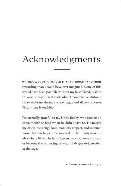 Acknowledgement Template For Books