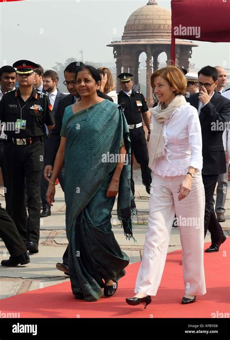 New Delhi India October 27 Defense Minister Nirmala Sitharaman With French Minister Of The