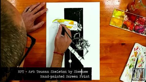 How to create and sell your first nft. Toucan Skeleton Screen Print Edition | NFT+Art - YouTube