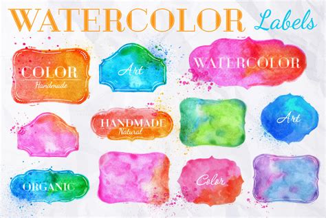 Watercolor Labels Illustrations On Creative Market