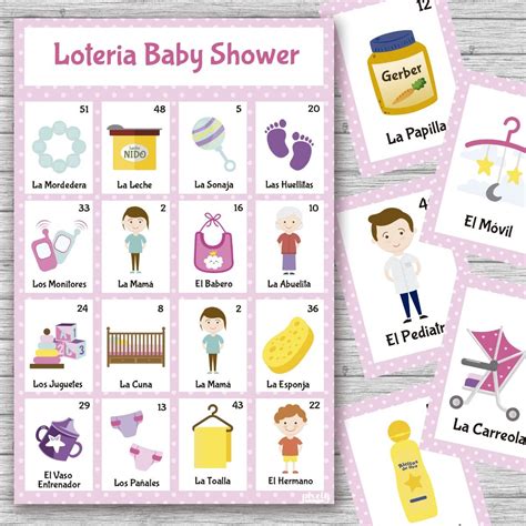 Baby Imprimir Para Juegos Para Loteria Shower Shower Gratis Baby Para
