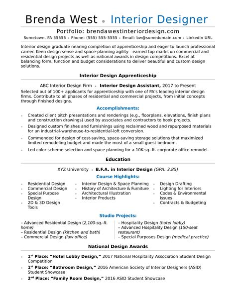 They might work on advertisements, newsletters write an effective graphic designer resume summary. Interior Design Resume Sample | Monster.com