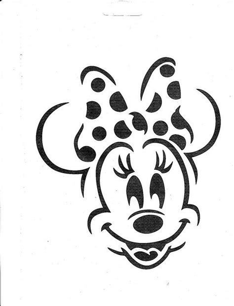 Minnie Mouse Pumpkin Stencil Pumpkin Pattern Pumpkin Template