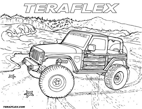 Off Road Vehicle Coloring Pages Jambestlune