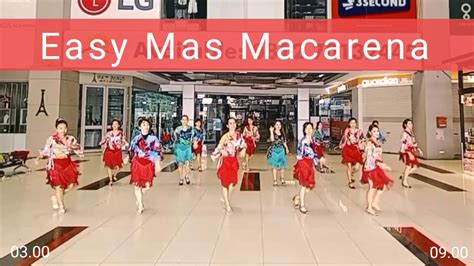 Easy Mas Macarena Line Dance Beginner Youtube