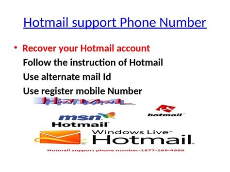 Hotmail Helpline Number 1877 269 4999 Online Tech Support Phone