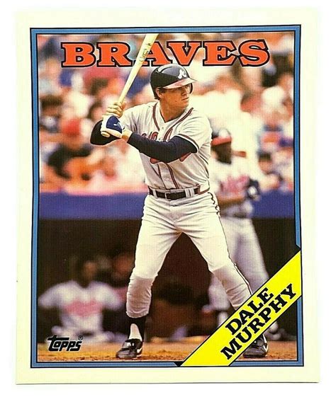 Dale Murphy 1988 Topps Folder Atlanta Braves 95 X 1175 In Sports