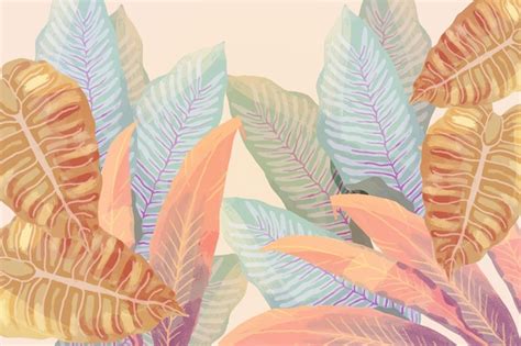 Vintage Tropical Background Free Vector
