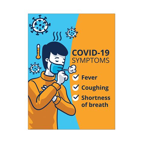 Circle One Corona Virus Covid 19 Symptoms Precautions Posters For