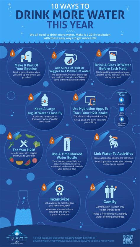 10 Ways To Drink More Water This Year Infographic How To Stay Healthy Benefits Of Drinking