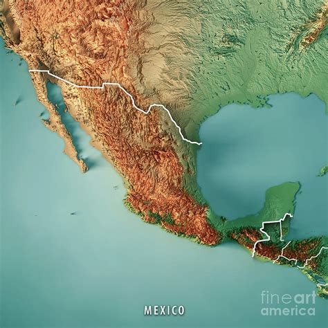 Topographical Map Of Mexico