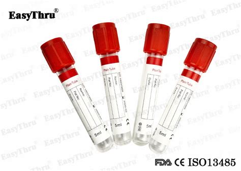 Pet Vacuum Blood Collection Tube Red Top Blood Tube Without Additive Ml To Ml