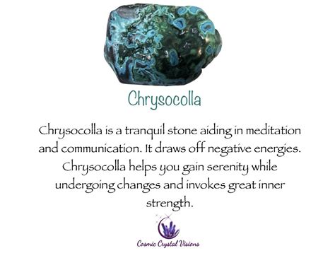 Chrysocolla Crystal Meaning Spiritual Crystals Crystals Healing