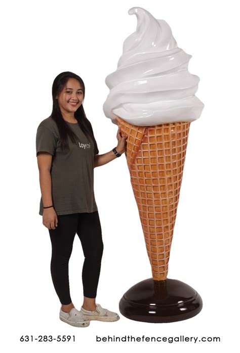 Giant Vanilla Soft Serve Ice Cream Cone Statue Giant Vanilla Soft Serve Ice Cream Cone Statue