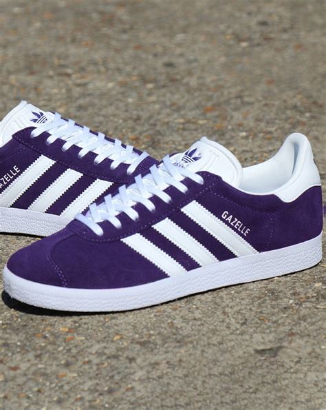 Adidas Gazelle Trainers Rich Purplewhite 80s Casual Classics