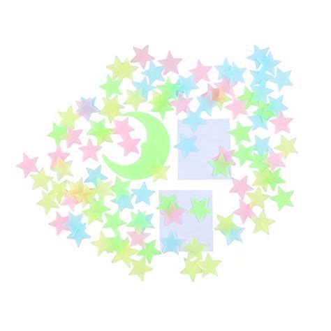Glow In The Dark Stars Stickers For Ceiling Adhesive 200pcs 3d Glowing