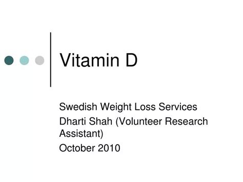 Ppt Vitamin D Powerpoint Presentation Free Download Id5910915
