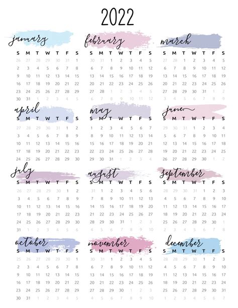 Aesthetic Calendar Printable 2024 2024 Calendar Print