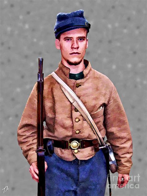 Nv Confederate Infantryman Digital Art By Tommy Anderson Fine Art America