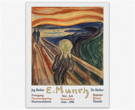 edvard munch the scream exhibition poster oslo 1990