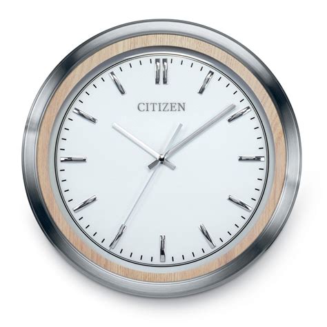 Citizen Stainless Steel Battery Silent Sweep Wall Clock Cc2009