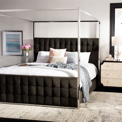 This canopy metal frame bed with posters is a classic bed design that pairs perfectly with a variety of home interiors. Mercer41 Olivya Upholstered Canopy Bed & Reviews | Wayfair