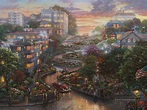 San Francisco Lombard Street II Thomas Kinkade Gemälde mit öl zu verkaufen