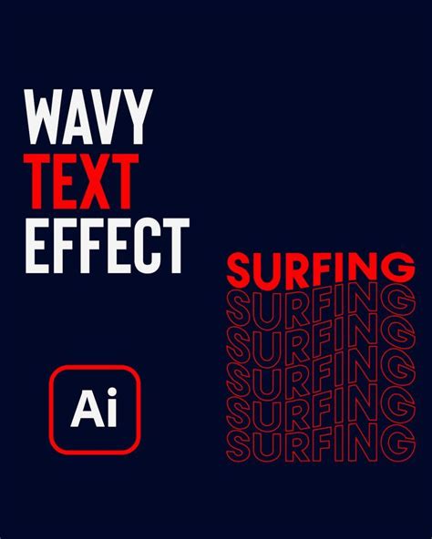 How To Create Wavy Text Effect In Illustrator Video Graphic Design