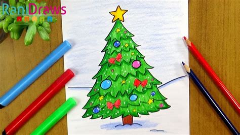 Download Cmo Dibujar Un Abeto O Arbol De Navidad Realista Paso A Paso