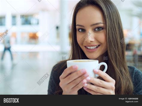 Woman Drinking Coffee Image And Photo Free Trial Bigstock