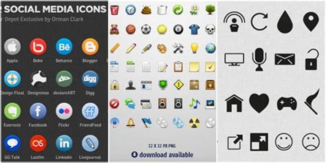25 Free Vector Icon Sets 1000 Icons